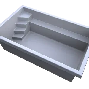 Piscina rectangular fibra modelo Sidney 4.4×2.7×1.4mts 2