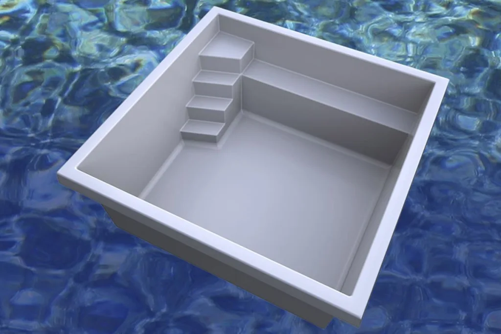 Piscina Rectangular Fibra Modelo Cube 3,45x3,45x1,4mts