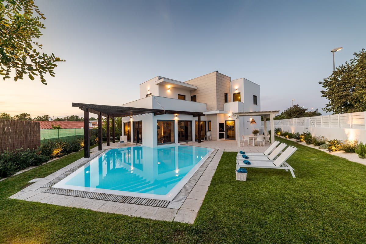 modern house with garden swimming pool and wooden 2023 11 27 05 01 35 utc