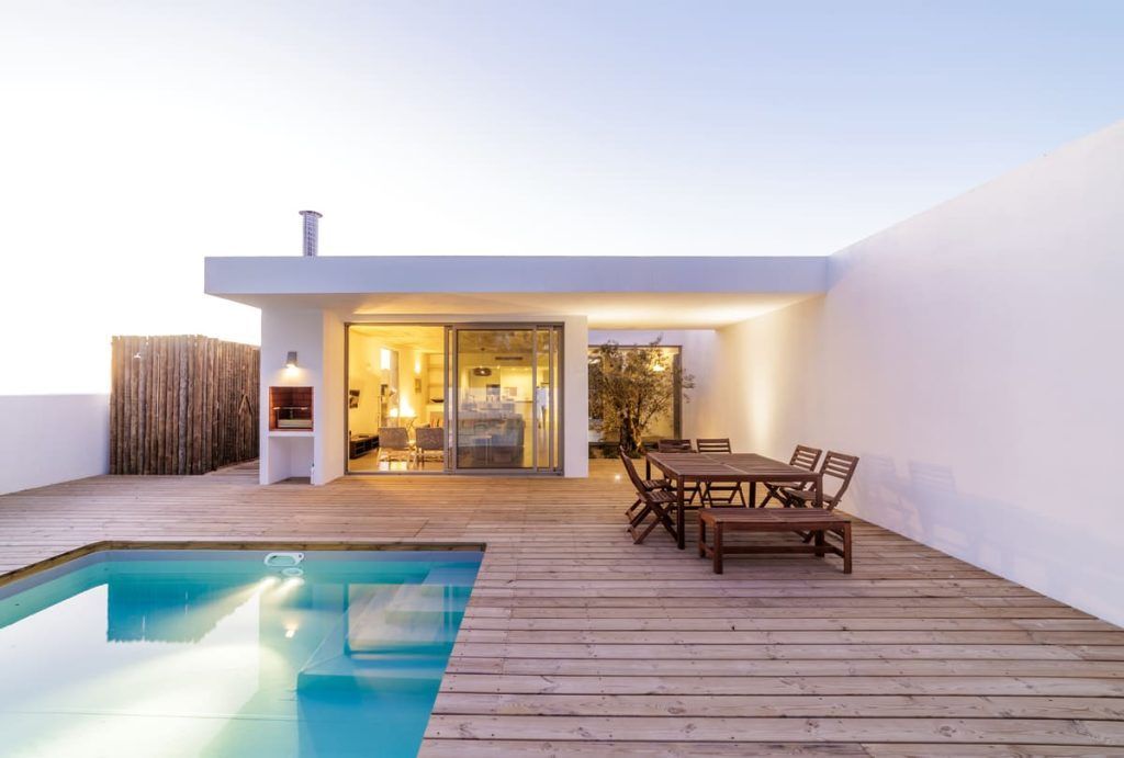 modern house with garden swimming pool and wooden 2023 11 27 05 25 51 utc